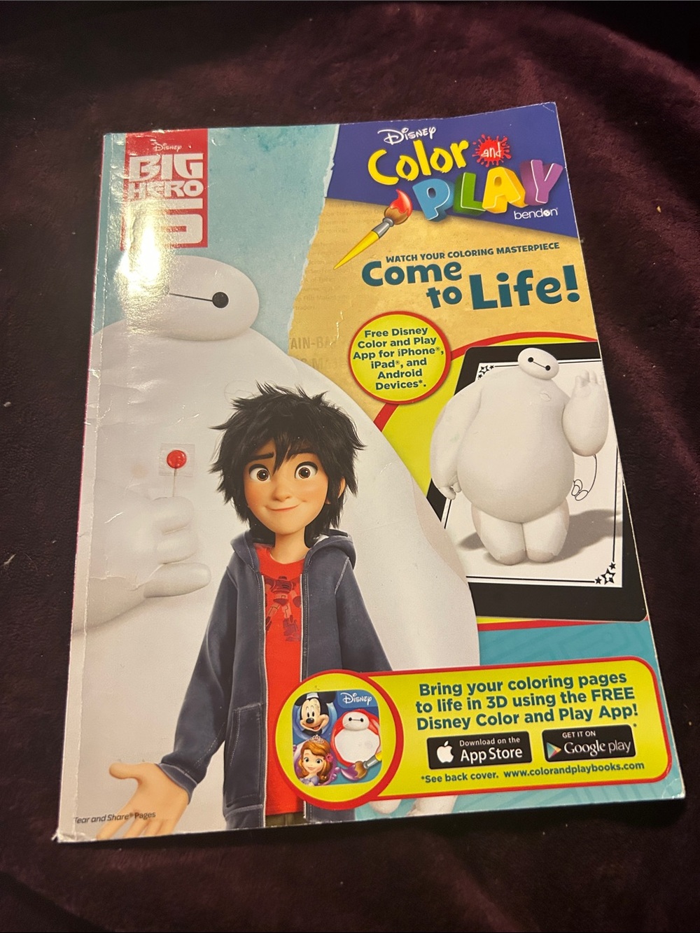 Disney Color and Play Big Hero 6 Activity Book - White, Blue, Red